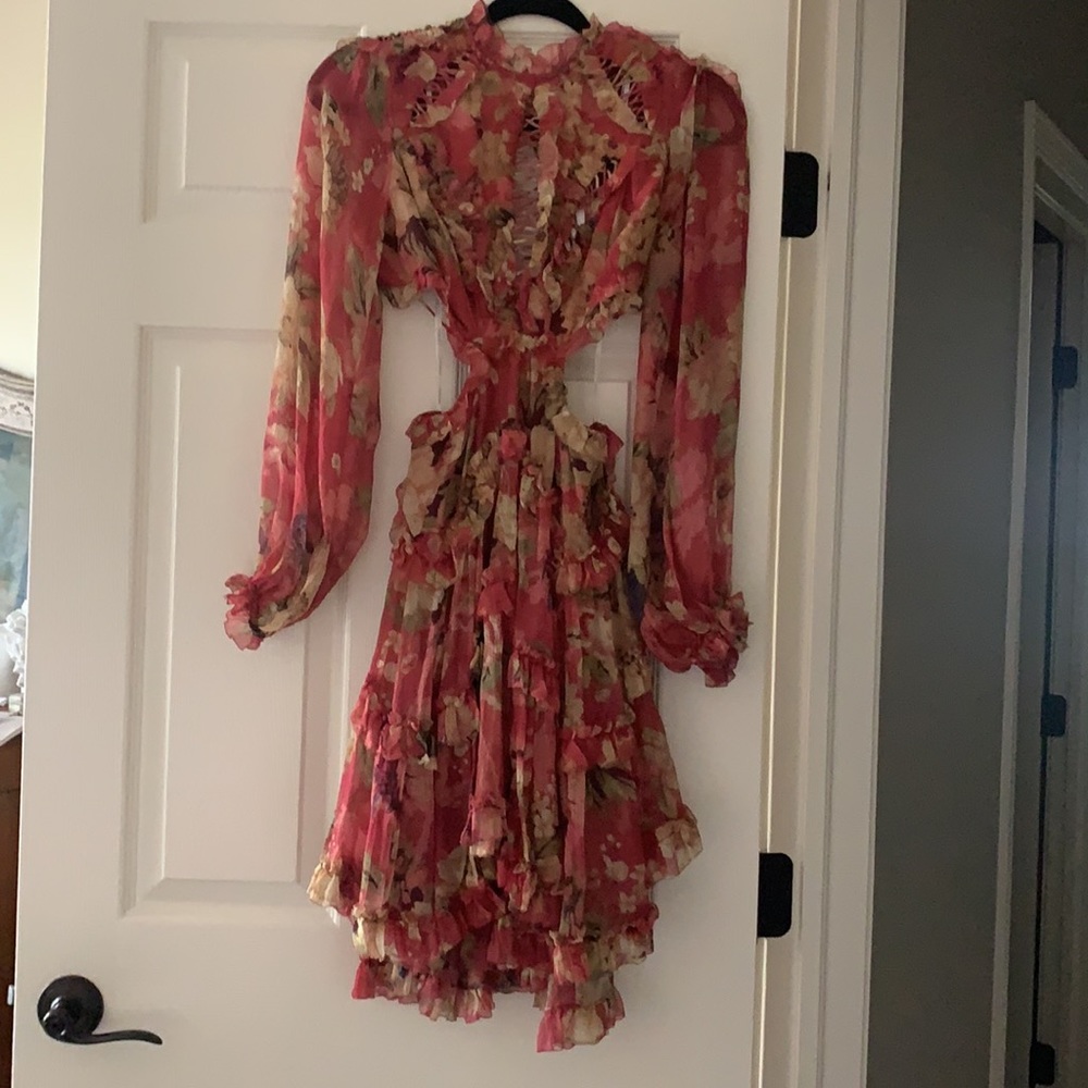 Zimmerman Melody Lace Up Short Dress Size 1
